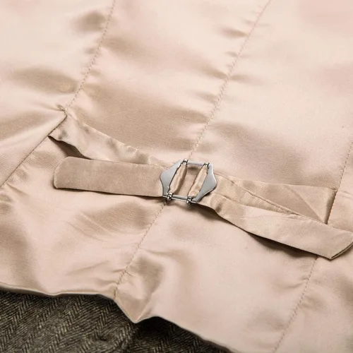 Vista 6 de KANCY KOLE Chaleco vintage para mujer, traje formal de negocios, totalmente forrado, chaleco steampunk con botones