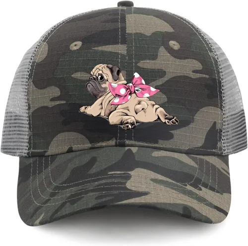 Vista 9 de devor Hat Pug Dog Baseball Cap, Funny Dad Hat for Women