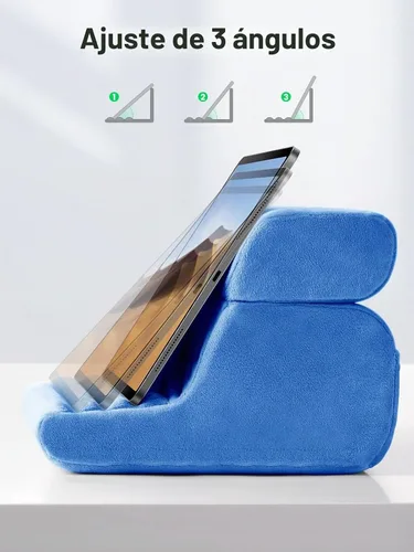 Vista 7 de UGREEN - Soporte de almohada para tablet con 3 ángulos de visión, ajustable, accesorios de oficina en casa, compatible con iPad Pro 13, 12, 11 Azul
