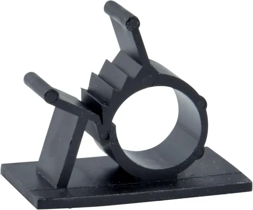 Vista 7 de JacobsParts V1 Clips adhesivos para gestión de cables, abrazadera ajustable de 0.5 pulgadas, color negro (paquete de 25)