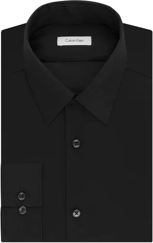 Vista 3 de Calvin Klein Men's Dress Shirt Slim Fit Non-iron Herringbone
