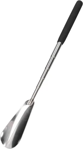 Vista 8 de Health Gear - Calzador telescópico de metal para hombres y mujeres, cuerno de zapatos de acero inoxidable de longitud ajustable, ideal para botas