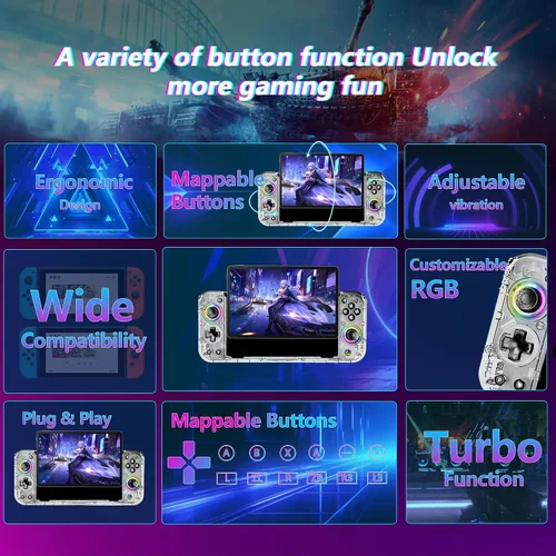 Vista 9 de SZYUYU Switch Controller for Nintendo Switch/OLED, Full-Size Grip Ergonomic Handheld Mode Controller, Switch Pro Controller One-Piece Joypad with 8