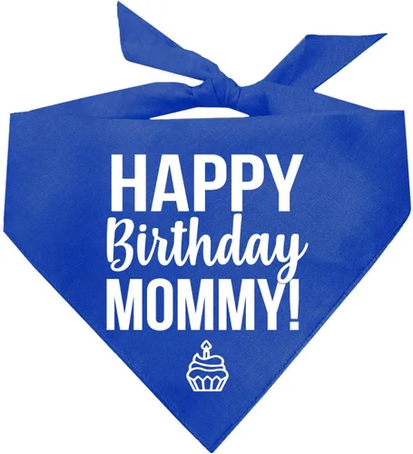 Vista 14 de Bandana para perro Happy Birthday Mommy! - Bandana para perro, triángulo ajustable 100% algodón, fabricada en Estados Unidos, cumpleaños, tema