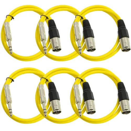 Vista 16 de Seismic Audio SATRXL-M2Black6 - Cable de conexión XLR macho a TRS de 2 pies, color negro