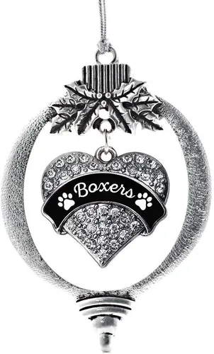 Vista 181 de Inspired Silver Adornos festivos de dije de corazón pave de plata con circonitas cúbicas