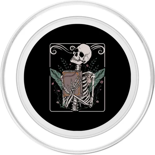 Vista 2 de Carta del tarot, esqueleto nu gótico, oculto, bruja, satanismo, PopSockets MagSafe PopGrip para iPhone