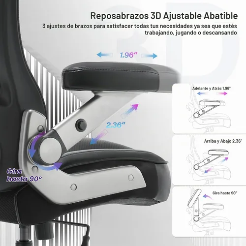Vista 5 de Silla de oficina grande y alta de 600 libras, silla de escritorio ejecutiva