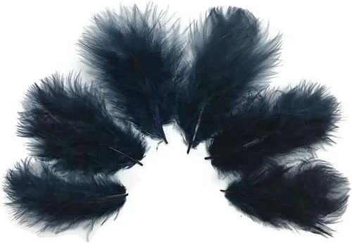 Vista 40 de 1/4 lb - Aqua Blue Pavo Marabou Corto Plumas Sueltas Mullidas Al Por Mayor A Granel