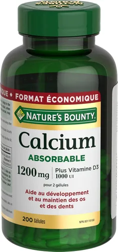 Vista 2 de Nature's Bounty Calcio absorbible 1200mg más vitamina D3 1000IU 200