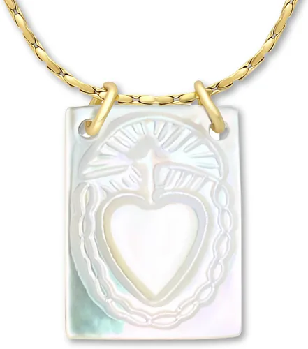 Vista 14 de Collar con Escapulario Católico - Escapulario de la Virgen del Carmen - Colgante de la Virgen María - Joyería de Escapularios Católicos