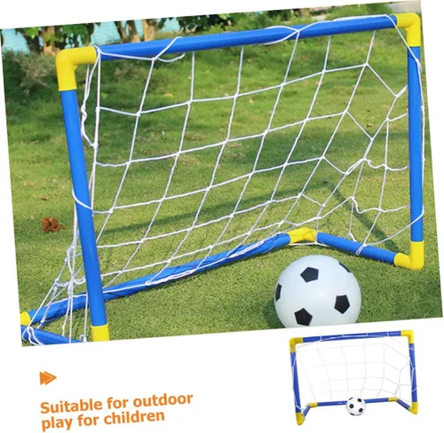 Vista 2 de STOBAZA Mini portería de fútbol plegable portátil para marco de plástico con red de portería para entrenamiento de fútbol en interiores y exteriores