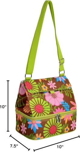 Vista 5 de Picnic at Ascot Bolsa de almuerzo aislada de moda - Floral