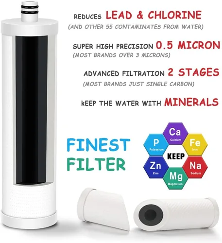 Vista 3 de Frizzlife FZ-2 Cartucho de filtro de repuesto para MP99, MK99, MS99 filtro de agua debajo del fregadero y filtro MV99 RV