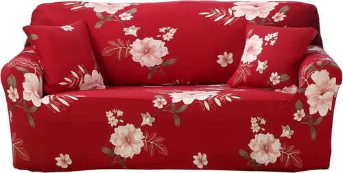 Vista 6 de Funda estampada para sofá, funda elástica para sofá, protector de sofá para sofá de 3 plazas, funda elástica para sofá con 1 funda de almohada