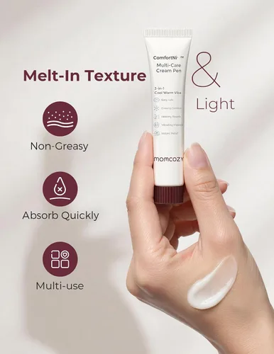 Vista 4 de Momcozy ComfortNip™ Crema de Rellena para Lápiz de Cuidado Múltiple 3-en-1, Crema de Lactancia Infundida con Plantas para Madres que Amamantan (20g)