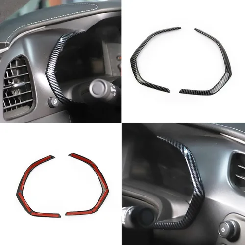 Vista 6 de Cubierta de tablero de instrumentos de fibra de carbono para Chevrolet Corvette C7 Accesorios interiores