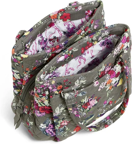 Vista 3 de Vera Bradley Women's Cotton Mini Multi-Compartment Crossbody Purse