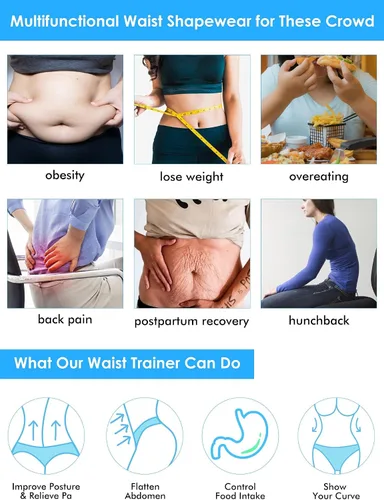 Vista 6 de LUXURY-VITA Entrenador de cintura corto de torso para mujer con grasa del vientre inferior, faja de entrenamiento colombianas