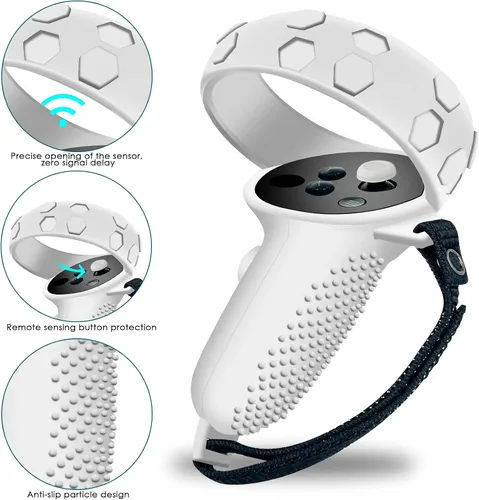 Vista 3 de JYMEGOVR for Oculus Quest 2 Controller Silicone Cover, Protective Case Set Accessories for Meta VR, Multi Colors Soft Shell Skin
