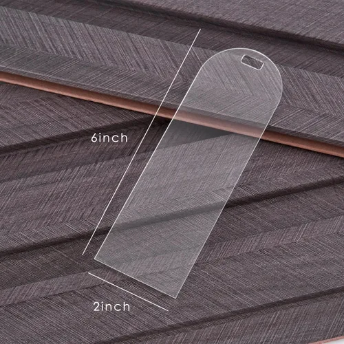 Vista 5 de UNIQOOO Marcapáginas acrílico transparente de 6 x 2 pulgadas, 20 piezas de 0.059 in de grosor, espacios en blanco acrílicos para bricolaje, marcador