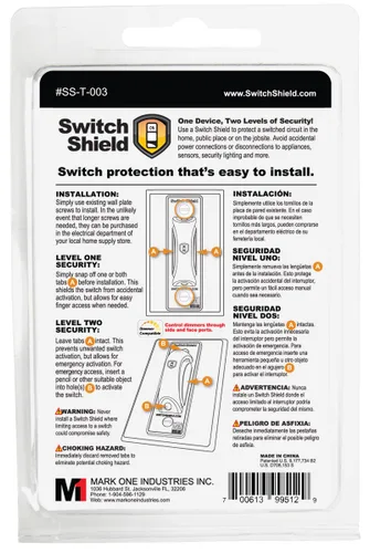 Vista 6 de Protectores de interruptor de luz transparente, paquete de 3, estilo de palanca Cubierta de seguridad para niños Protección para interruptor