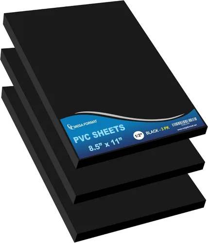 Vista 58 de Mega Format Hojas de plástico de PVC expandido – Hoja negra rígida de 5 x 7 pulgadas para manualidades, señalización y exhibiciones – Sintra Negro
