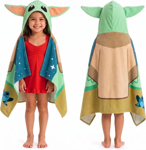 Vista 10 de Jay Franco Harry Potter - Toalla de baño con capucha para niños, color Negro - Harry Potter
