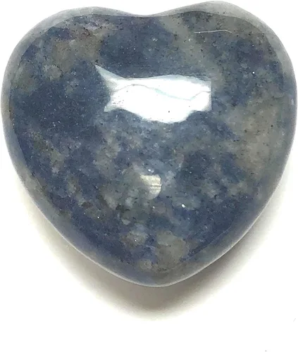 Vista 4 de Amatista 30MM pulido Worry Stone Puff Heart and Velvet Pouch