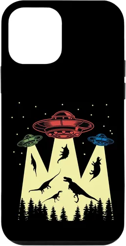 Vista 16 de Funda vintage de secuestro alienígena de dinosaurio para iPhone 17