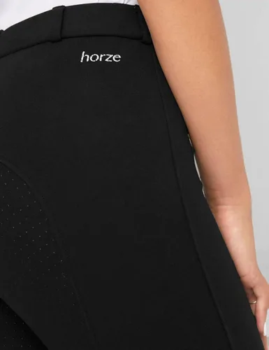 Vista 10 de HORZE Active - Pantalones de asiento completo con agarre de silicona para mujer Cintura de tiro medio con bolsillo frontal