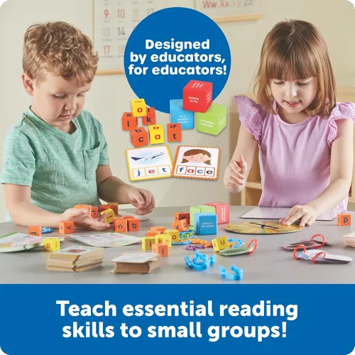 Vista 2 de Learning Resources Kit de Constructores de Habilidades para Lectura de Jardín de Infantes, Tarjetas Flash para Aprender a Leer, Actividades