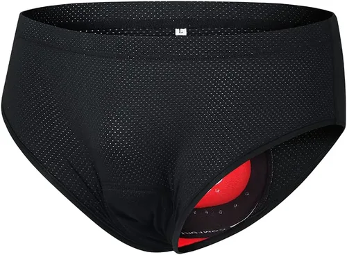 Vista 2 de WOSAWE Calzoncillos acolchados de gel 3D para hombre, ropa interior transpirable de compresión para bicicleta MTB