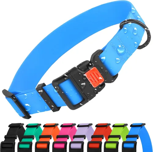 Vista 8 de CollarDirect Collar de perro impermeable – Silicona, plástico, resistente al olor, fácil de limpiar, para perros pequeños, medianos y grandes