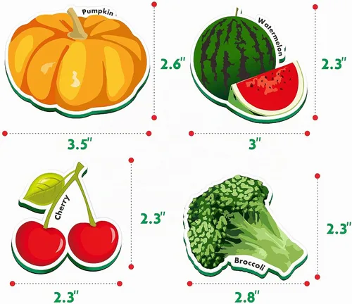 Vista 2 de SpriteGru 59 imanes de frutas y verduras para niños pequeños, perfectos para el aprendizaje preescolar