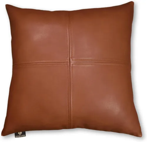 Vista 40 de Funda de almohada de cuero de cordero 100% cuero de cordero – Funda de cojín para sofá – Fundas decorativas para sala de estar y dormitorio, cuero