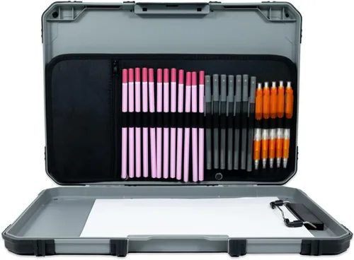 Vista 8 de ArtBin 6838AG - Tablero de dibujo, superficie de dibujo portátil con almacenamiento interno de arte y manualidades, color gris