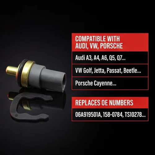 Vista 2 de Sensor de temperatura del refrigerante 158-0784 Compatible con Audi A3 A4 A5 A6 A8 Q5 Q7 S4 S5 TT VW Golf Jetta Passat Beetle CC Eos reemplaza