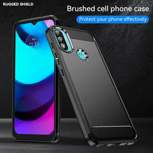 Vista 7 de Asuwish Funda de teléfono para Moto E20/E30/E40 con protector de pantalla de vidrio templado y accesorios para celda, goma de silicona TPU suave