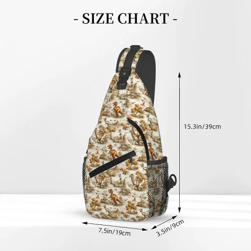 Vista 2 de Small Crossbody Bags for Women Men - Vintage Dinosaur Print Adjustable Shoulder Bag Fanny Packs Belt Sling Bag Crossbody Purses Backpack for Travel