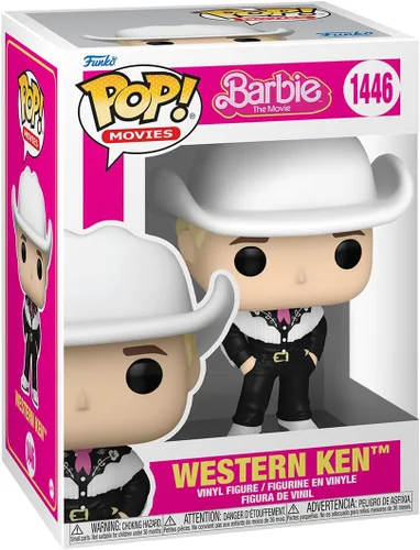 Vista 2 de Funko Pop! Movies: Barbie - Western Ken - Figura de vinilo coleccionable - Idea de regalo - Producto oficial - para niños y adultos - fanáticos