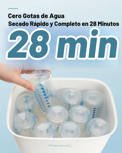 Vista 9 de Papablic Tiras reactivas de alcohol para leche materna y esterilizador y secador de biberones