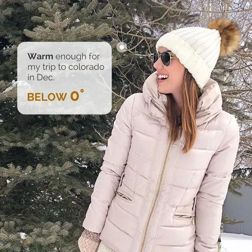 Vista 9 de FURTALK - Gorro de punto para el invierno con pompón de piel sintética, cálido, para mujeres