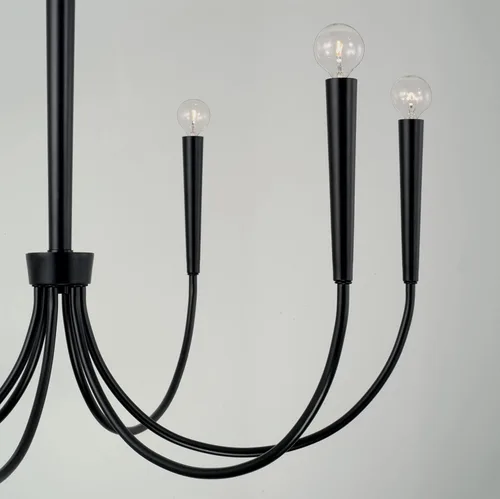 Vista 3 de Capital Lighting 445961MB Holden - Candelabro redondo moderno, 6 luces, 360 vatios totales, 31 pulgadas de alto x 33 pulgadas de ancho, negro mate