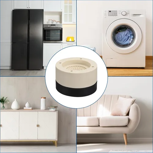 Vista 7 de uxcell Juego de 4 elevadores redondos para muebles, altura de 1.38 pulgadas, elevadores de cama ajustables para marco de cama, mesa, escritorio