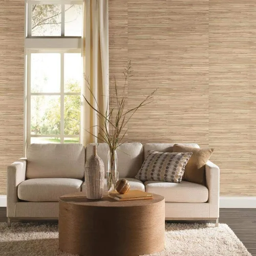 Vista 3 de York Wallcoverings NZ0787 Grasscloth by River Grass - Papel pintado, crema, beige, bronceado, caqui
