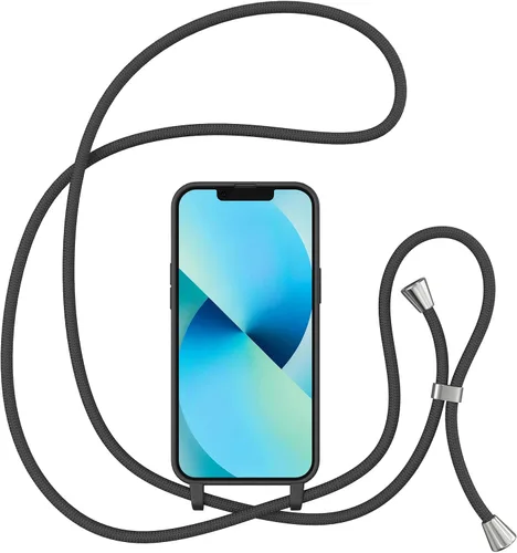 Vista 2 de ZTOFERA Funda para iPhone 14 Plus con correa, funda cruzada para teléfono con cordón ajustable para el cuello para el hombro, silicona suave a