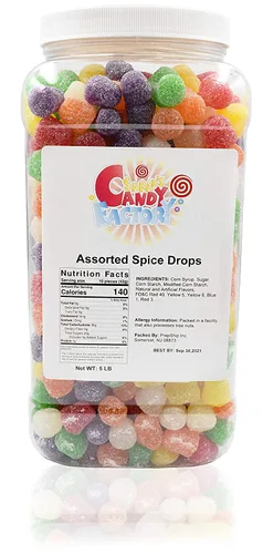 Vista 10 de Sarahs Candy Factory Gotas de Dulce con Especias Surtidas 3 Libras en Frasco