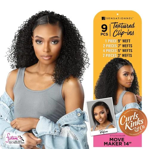 Vista 2 de Sensationnel Curls Kinks & Co - Clip texturizado - MOVE MAKER 14″ (Color: 2 marrón oscuro)