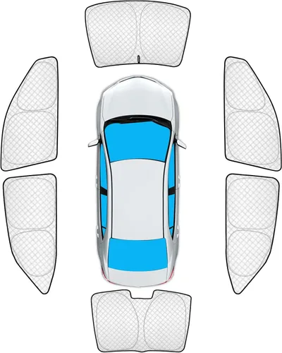 Vista 36 de KMF 6 piezas de parasoles gruesos para Mazda 3 Hatchback (No Sedán) 2014-2018 Accesorios, parasoles completos para parabrisas y ventanas de coche